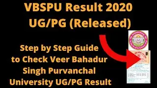 VBSPU Result 2020 (Declared) -Check Veer Bahadur Singh Purvanchal University UG/PG Result Online PDF