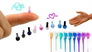 DIY Tiny Miniature Nail Polish/Very Easy Dollhouse Accessories