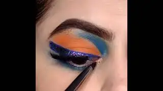 #shorts Colour block eye makeup tutorial! ❤️