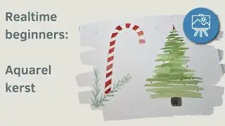 DIY Aquarel Kerst: Kerstboom & Zuurstok Schilderen 🎄🍭 | Atelier-Bertina
