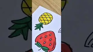 Colouring fruits 😋 #drawing #art #fun  #coloring #painting #fruit #watermelon