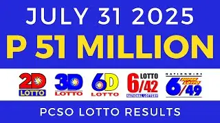Lotto Result Today 9pm July 31 2025 PCSO