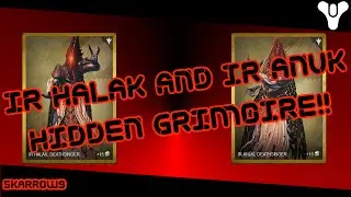 Destiny: How to Get Ir Halak and Ir Anuk's Grimoire Cards!!