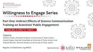 Indirect Effects of Science Communication Training on Scientists&rsquo; Public Engagement