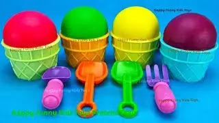 4 Play Doh Ice Cream Cups Surprise Toys Yowie Kinder Surprise Eggs