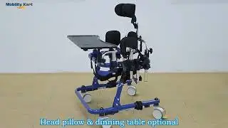 Multifunction Adjustable CP Walker with Seat Headrest and Leg Support Belt For Kids
