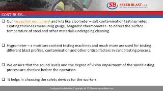 Safety considerations during sandblasting operations