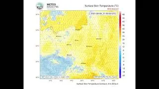 IMGW-PIB: Prognoza WRF-GFS Medium-Range Forecast (temperatura pow. gruntu &deg;C) od 03.08 do 18.08.2021