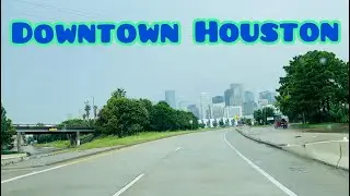 DOWNTOWN HOUSTON DRIVE IN THE RAIN