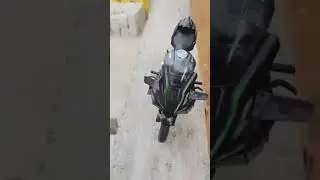 my new scale model Ninja h2r movable parts world fastest bike scale model