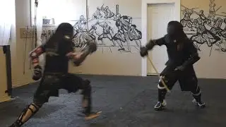 Singlestick sparring - Lee Smith vs. Erik Bailey (Blood & Iron HEMA school)