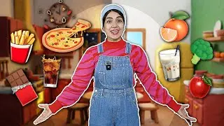آهنگ شاد سوپرمارکت 🍕🍌🛒 بازی های کودکانه با ترانه و داستان