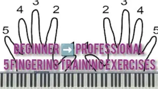 Beginner to Professional 😯🥺: 5 fingering training exercises. #pianobeginner
