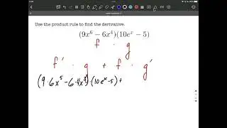 Derivative Product Rule | Polynomial and Exponential e^