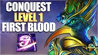 Thoth Mid Lvl 1 First blood trick (Smite Conquest)