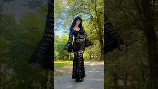 I&rsquo;m not getting married, but I made my wedding dress 🤷🏻&zwj;♀️😍🖤 #crochetweddingdress #crochetdress