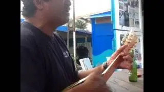 Cook Island sing captain moko on the ukulele