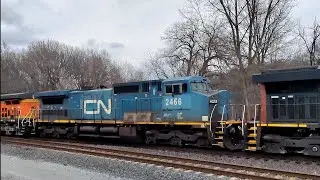 CN GALCNI going through Griffith Indiana with CN 2466 trailing 3/11/23