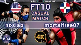 UMK3 - 🇺🇸 n0slap vs mortalfree07 🇩🇴 FT10 / 4K 60 FPS #umk3 #ultimatemortalkombat3 #t99h #fightcade