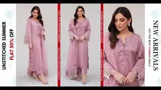 🔥 Unstitched Summer Lawn Collection by Bluefery | FLAT 50% OFF + FREE SHIPPING! 🚀