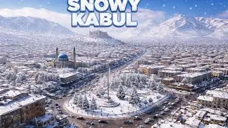 Cinematic Snowy Kabul شهر زیبای کابل 