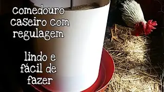 Como fazer comedouro caseiro  com regulagem