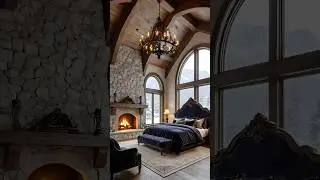 Celestial Canopy Bedroom | Regal Alpine Luxury with Starlit Snowfall