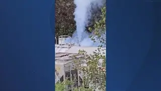 Video shows chemical leak from train in Cleves