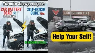 Toronto Snowpocalypse!Car Battery DEAD How I Saved Myself 🥶No Mechanic Needed Self-Rescue 🚗⚡🔋❄️ 🛠️