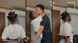 BANTU KNOTS TUTORIAL ON NATURAL HAIR | Braided Bantu Knots With Curls Ft My Man