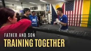 Buboy Fernandez Trains Manny and Jimuel Pacquiao at the Wild Card Gym