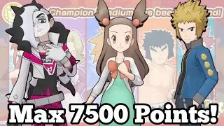 MAX 7500 Points! Champion Stadium Kanto Challenge Master Mode | Pokemon Masters EX