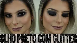 Olho preto com glitter
