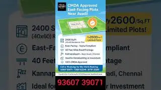 Land for Sale Near Avadi &ndash; Premium Plots at Budget Price Only ₹2600/Sq.Ft #shorts #trending #viralvi