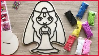 TÔ MÀU CÔNG CHÚA Ả RẬP BẰNG SLIME BỌT XỐP 8 MÀU - PAINTING FAIRY PRINCESS @Chim Xinh Channel