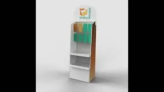 PLV PRESENTOIR CARTON MIXTE BROCHES ETAGERES MULLIEZ RICHEBE