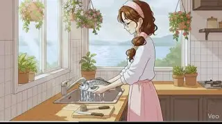 #ghibli Slow Living by the Lake, fishing, cooking | #animation #relaxing| Ghibli style ASMR
