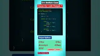 Switch-case Code QUIZ ‼️#40 | #cpp #codinginterview #codingquiz #cs #gate #tech