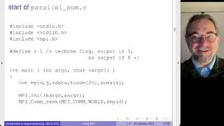 Using the Message Passing Interface for distributed memory parallel computers in C, Python, Julia
