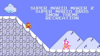 super Mario maker 2 - SMB snow theme - oscilloscope