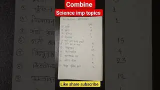 Combine analysis syllabus 2024|combine science imp topics part2| #syllabus #combine