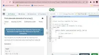 GFG|Print Alternate Elements Of Array | GFG Practice Problem
