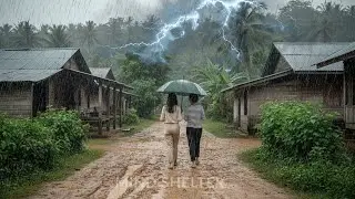 🔴LIVE CRAZY RAIN! Village Paradise DESTROYED by Asia's Biggest Storm! ⛈️
