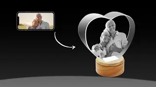Personalised 3D Crystal Photo Gift For Mother's Day