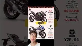 Kawasaki Ninja 500 ou Yamaha r3? Qual das duas carenadas? #motos #yamaha #kawasaki #yamahar3