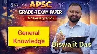 APSC grade 4 paper general knowledge 4 january 2026