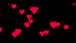 Falling Red Heart Overlay Glow Black Animated Background 4K Free Stock Footage