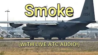 C-130T Hercules Aborts Takeoff Twice After Smoke Detected | ATC Audio Live