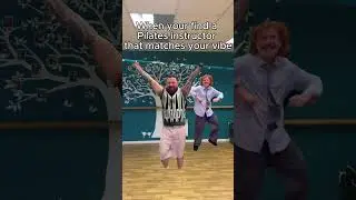 The Pilates teacher makes the class