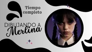 Como dibujar a Merlina Addams de Neflix - tiempo completo